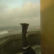 2017 DPRK Mike Handstand atop Ju'Che tower